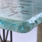 Table en béton et verre meulé, Italie 1980