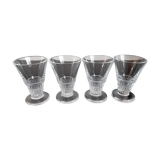 Set of 4 crystal glasses 40s