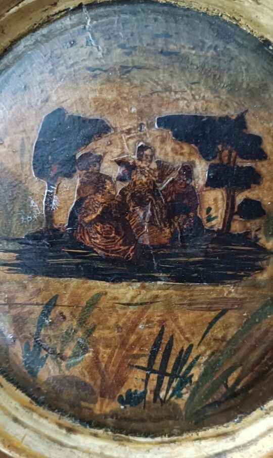 Ancienne peinture, Arte Povera technique, Venice, 18th century