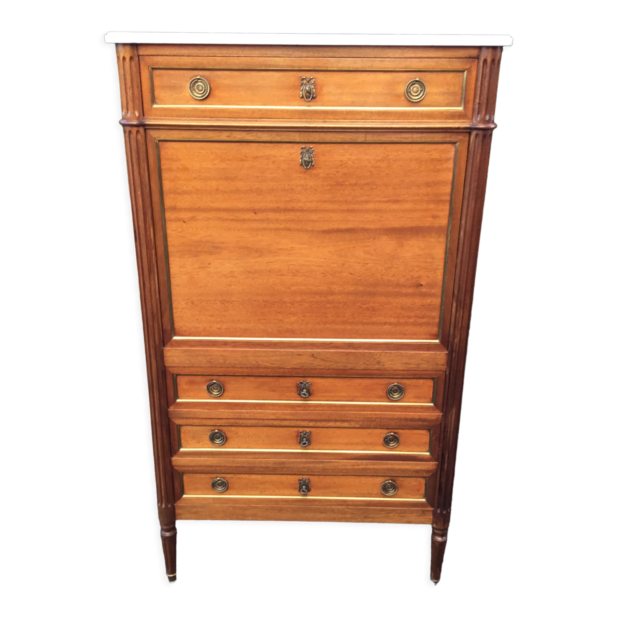 Mahogany secretary Louis XVI style
