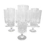 Lot of crystal champagne flutes