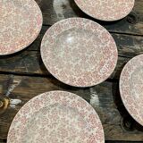 Lot of 5 plates Red Gien