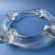 Pukeberg Scandinavian vintage glass candle holder from the 70s - large model