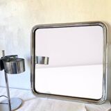 Vintage tubular chrome mirror, 70s