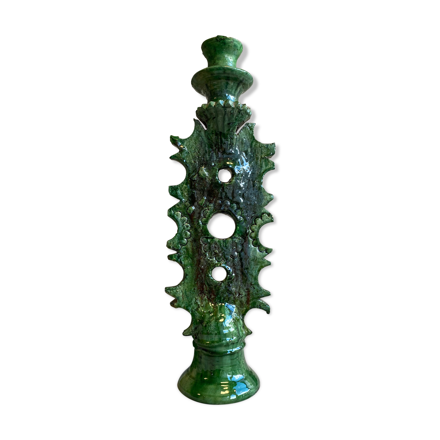 Tamegroute pottery candle holder