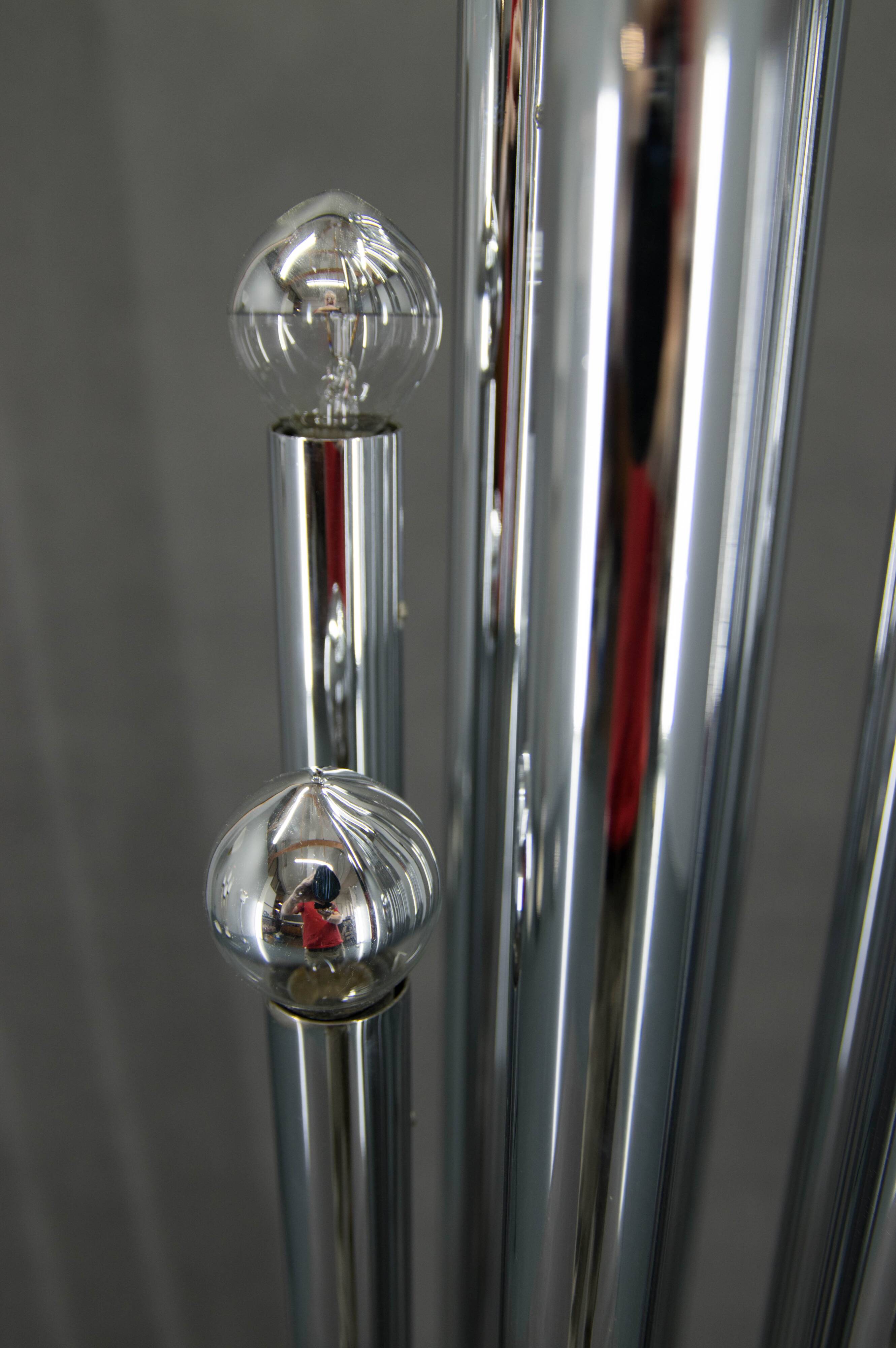 Chrome floor lamp by Goffredo Reggiani, 1970s