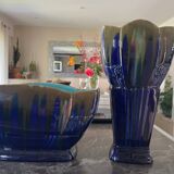 Orchie earthenware vase and pot set