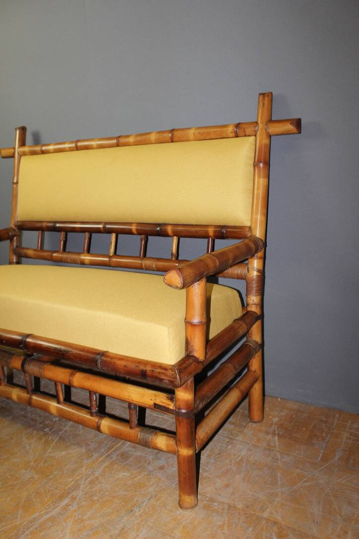 Bamboo Bench from the Napoleon III Period
