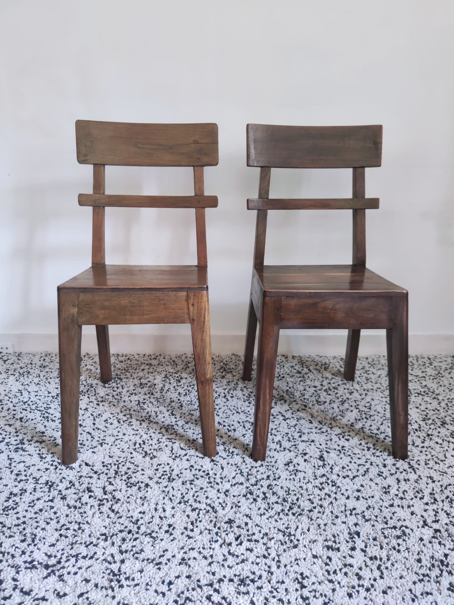 Pair of wooden chairs