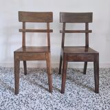 Pair of wooden chairs