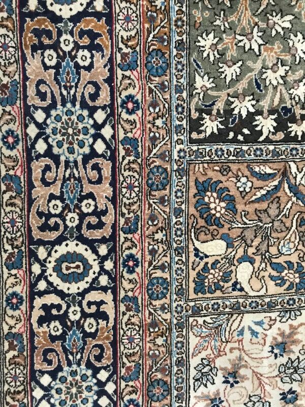 Old Persian Ghoum handmade carpet 207 X 303 cm