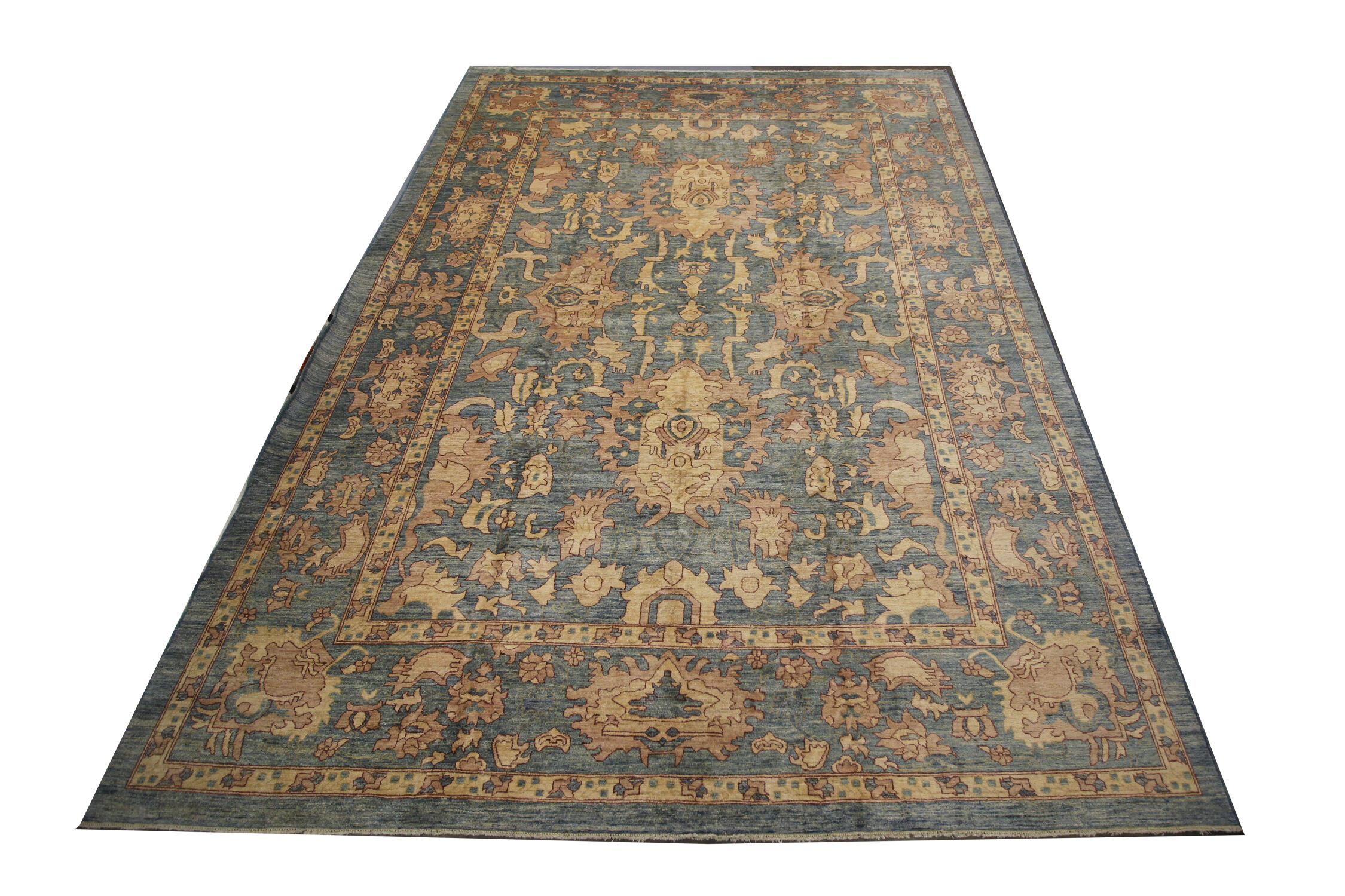 Tapis traditionnel vintage persan Ziegler tissé à la main Tapis de salon en laine