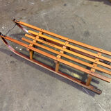 Large old sleigh sledge alsace decoration noel davos 1950