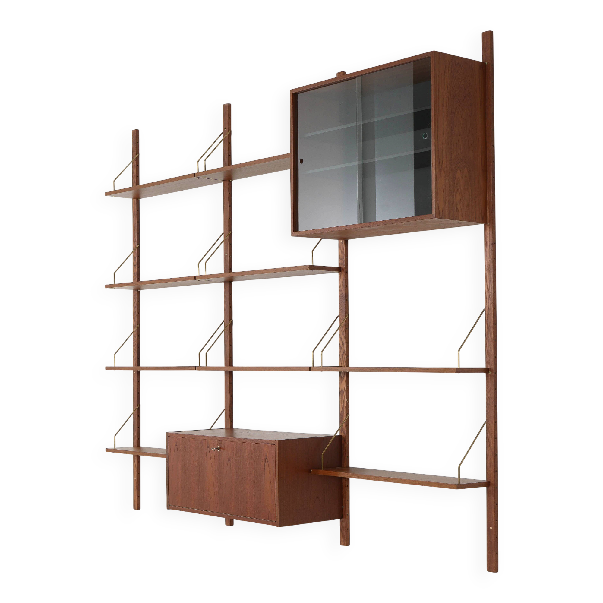 Teak modular shelving unit, Danish design, 1970s, made in Denmark