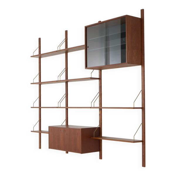 Étagère modulaire en teck, design danois, années 1970, fabriquée au Danemark