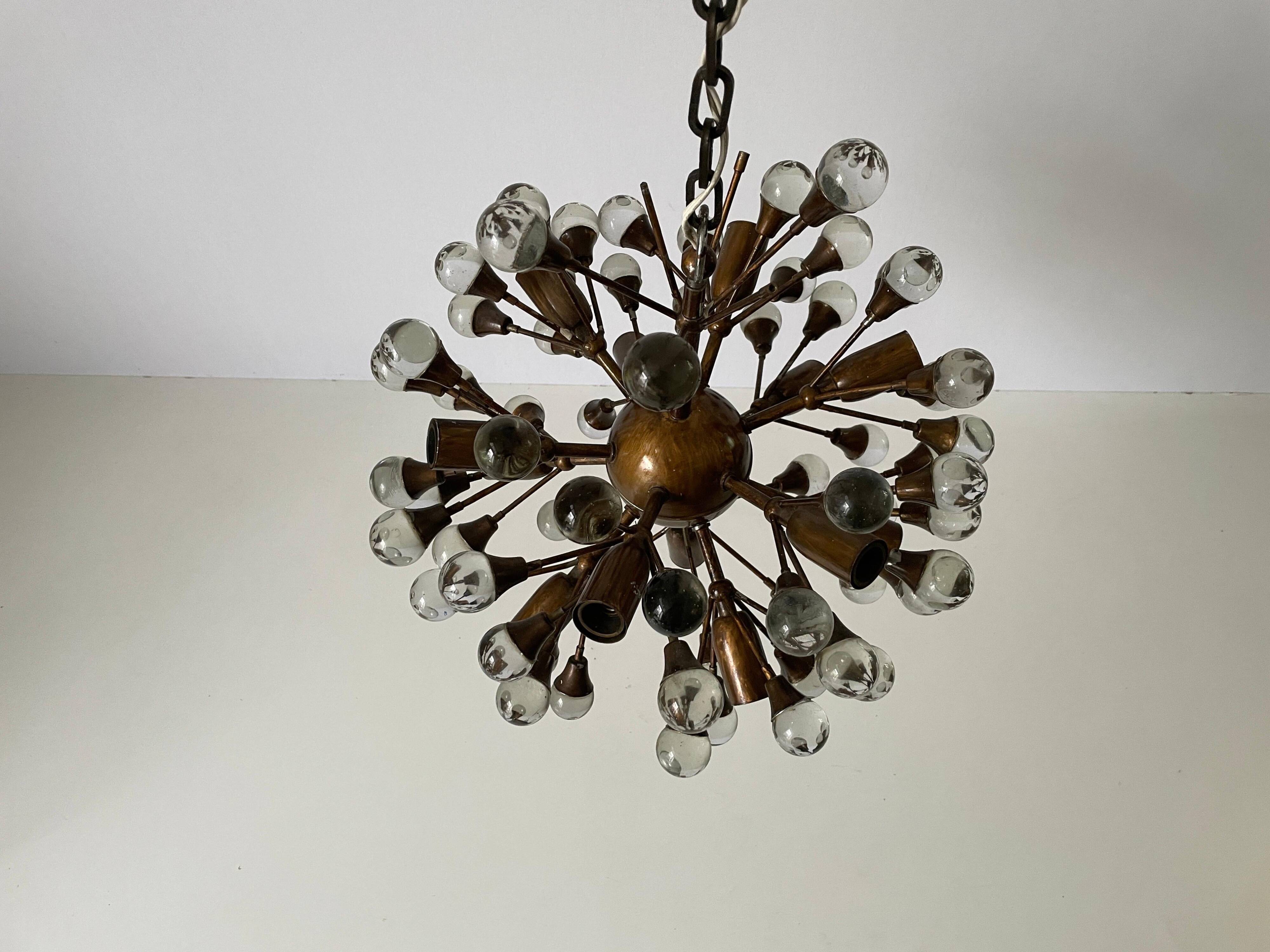 Atomic chandelier by Vereinigte Werkstätten München, 1950s, Germany