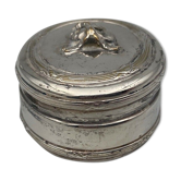 Christian Dior silver metal box with knot decor socket