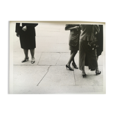 Fashion print 80s. women on the street