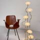 Contemporary Floor Lamp, Brass and Glass, Italy