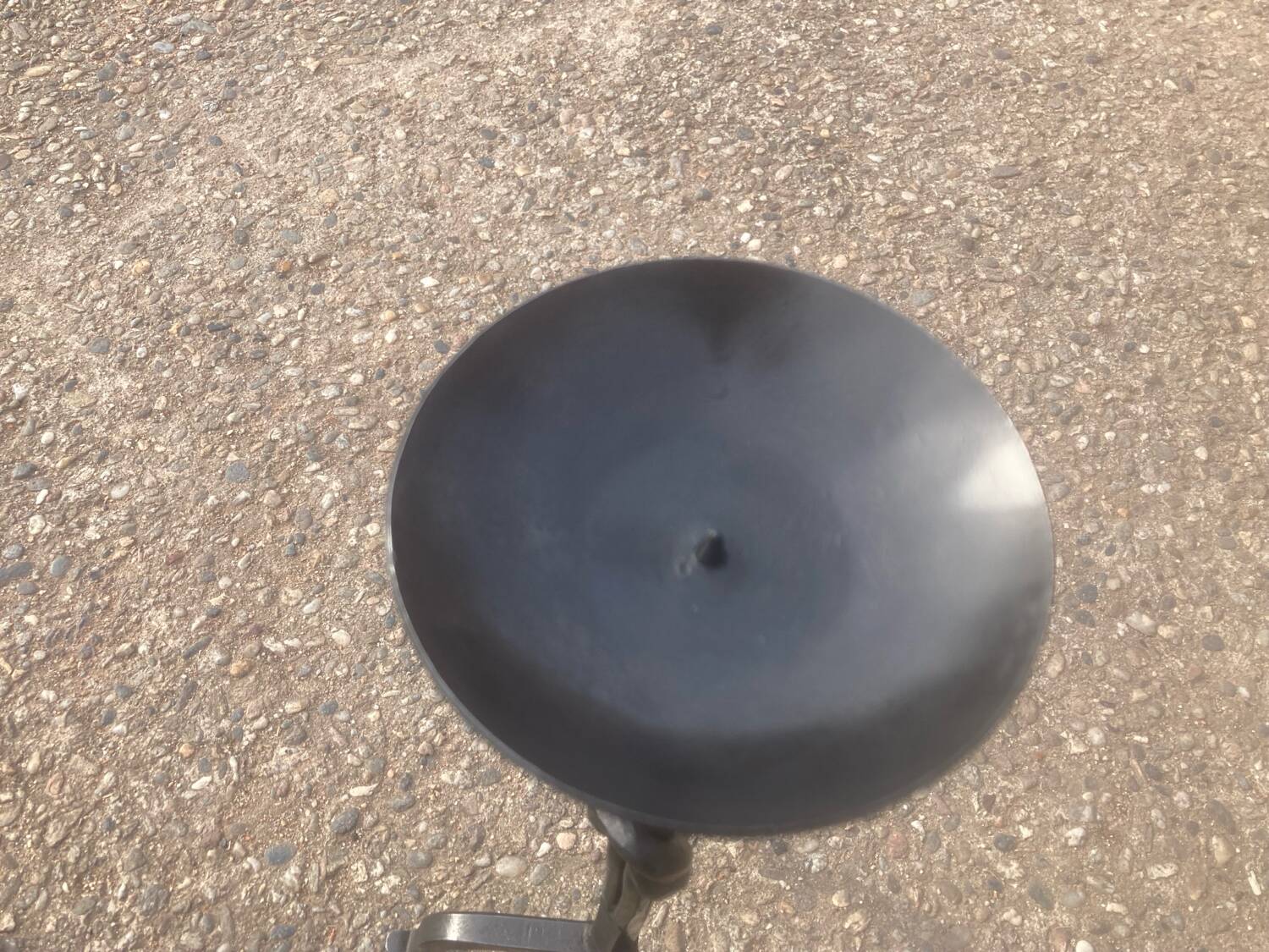 Pair of wrought iron candlesticks