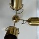 Brass ceiling light with 3 adjustable spotlights by Florian Schulz, Germany, 1970s