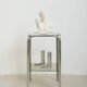 Tubular side table with smoked glass tops, 1970s