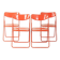 Timeless TED folding chairs by Niels Gammelgaard for IKEA from the 1970s in red (set of 4)
