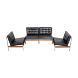 Suite of 4 low chairs or sofa 1950 vintage