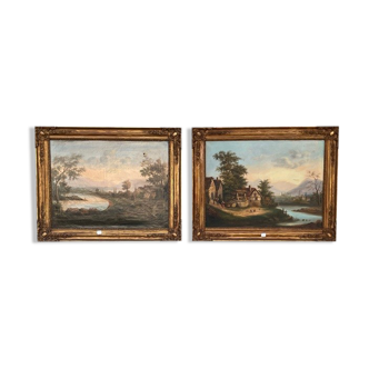 Pair of paintings