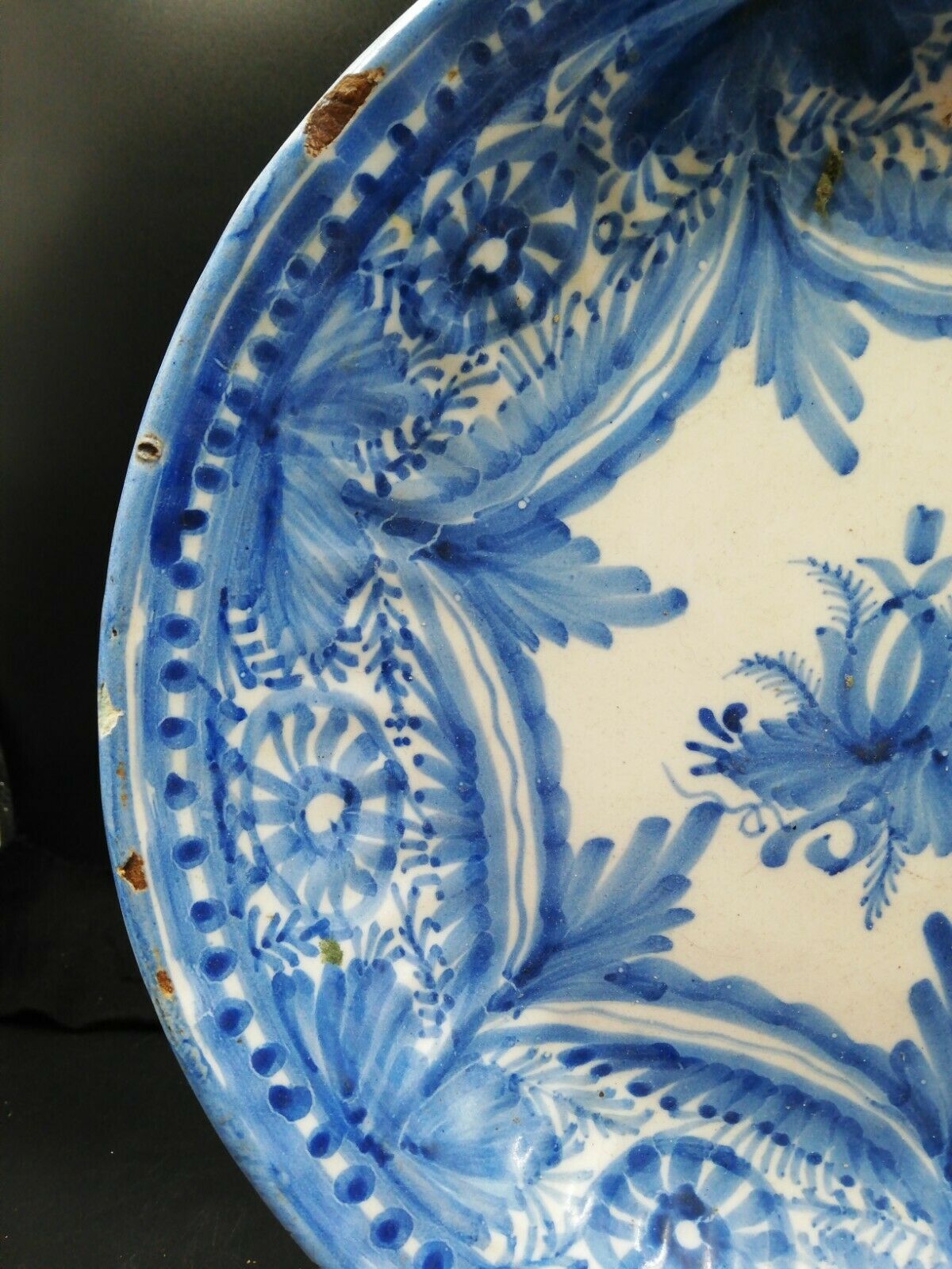 18th-century earthenware dish