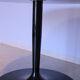 Round table in mirrored black glass, Italia1980s signed Calligaris