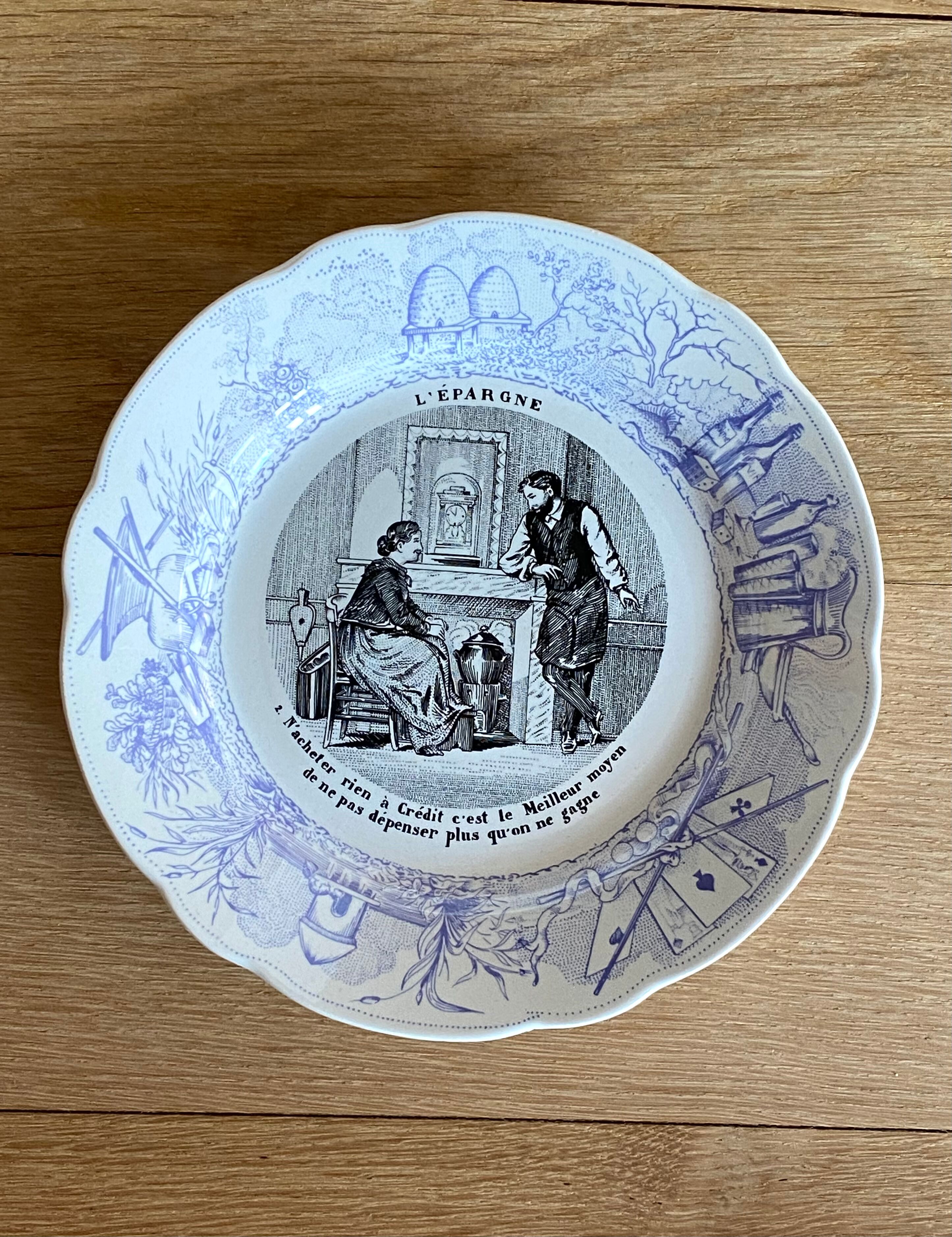 5 talking plates "saving" Sarreguemines