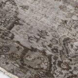 Grey Oushak Antique Wool Carpet