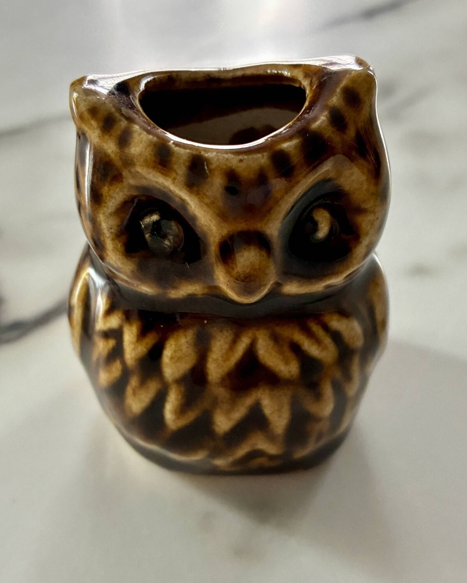 Bougeoir hibou céramique