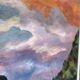 Old abstract landscape painting