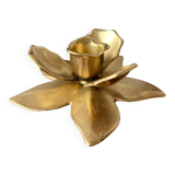 Small brass “flower” candle holder