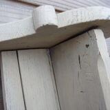 Shabby chic wall shelf in solid oak