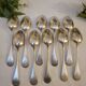 10 silver plated metal table spoons