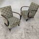 Paire de fauteuils H410 Type C vert Jindrich Halabala 1930