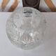 Chiseled glass ball vase