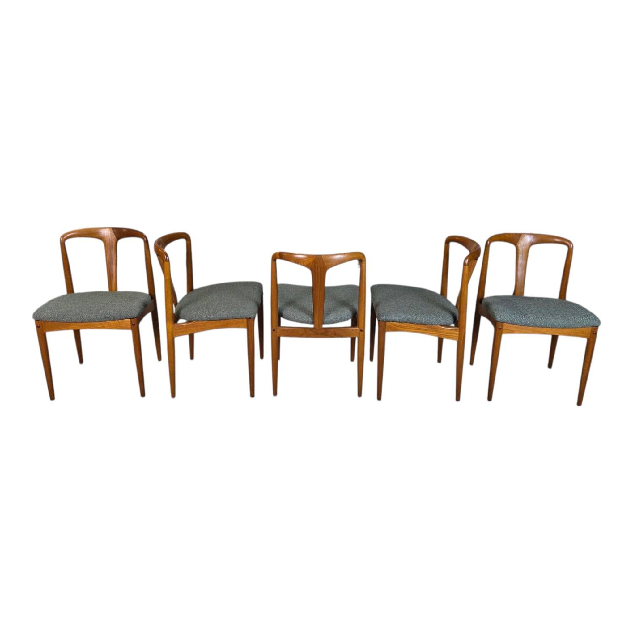 5x Johannes Andersen 'Juliane' vintage 1960s Danish chairs