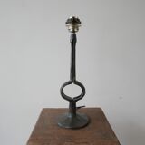 Mid-Century Wrought Iron Brutalist Table Lamp
