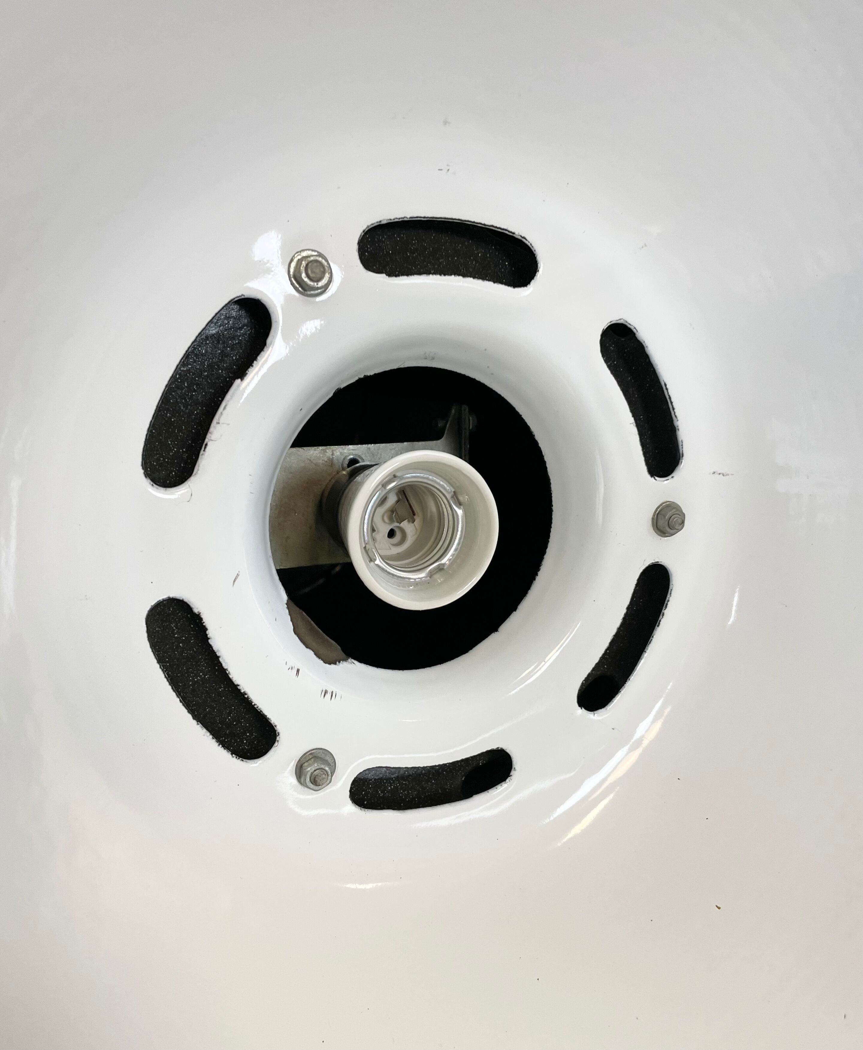 Black Enamel Industrial Lamp from Elektrosvit, 1960s