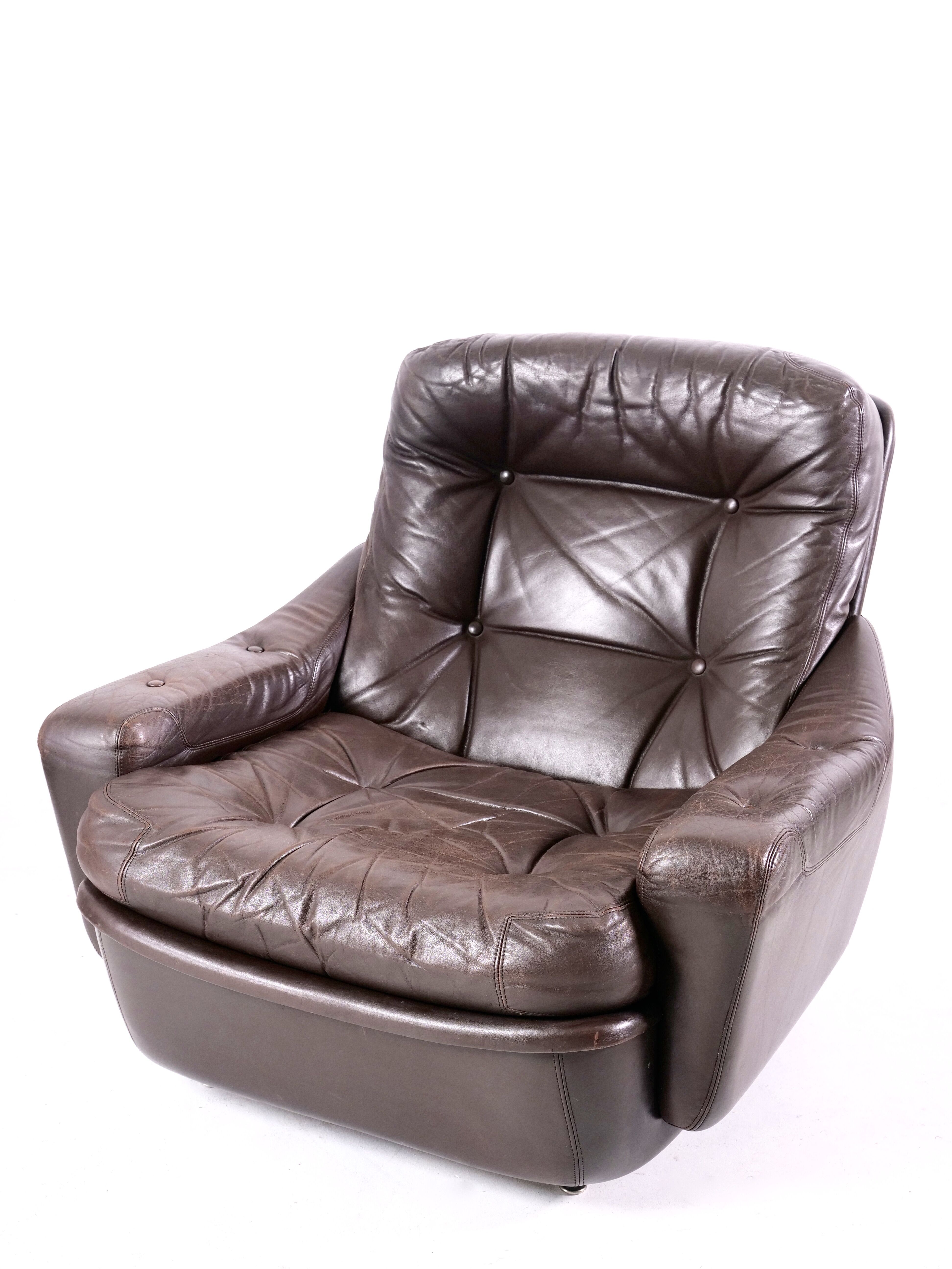 Modular leather sofa by michel cadestin for airborne