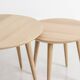 Duo round coffee table in solid Vosges oak