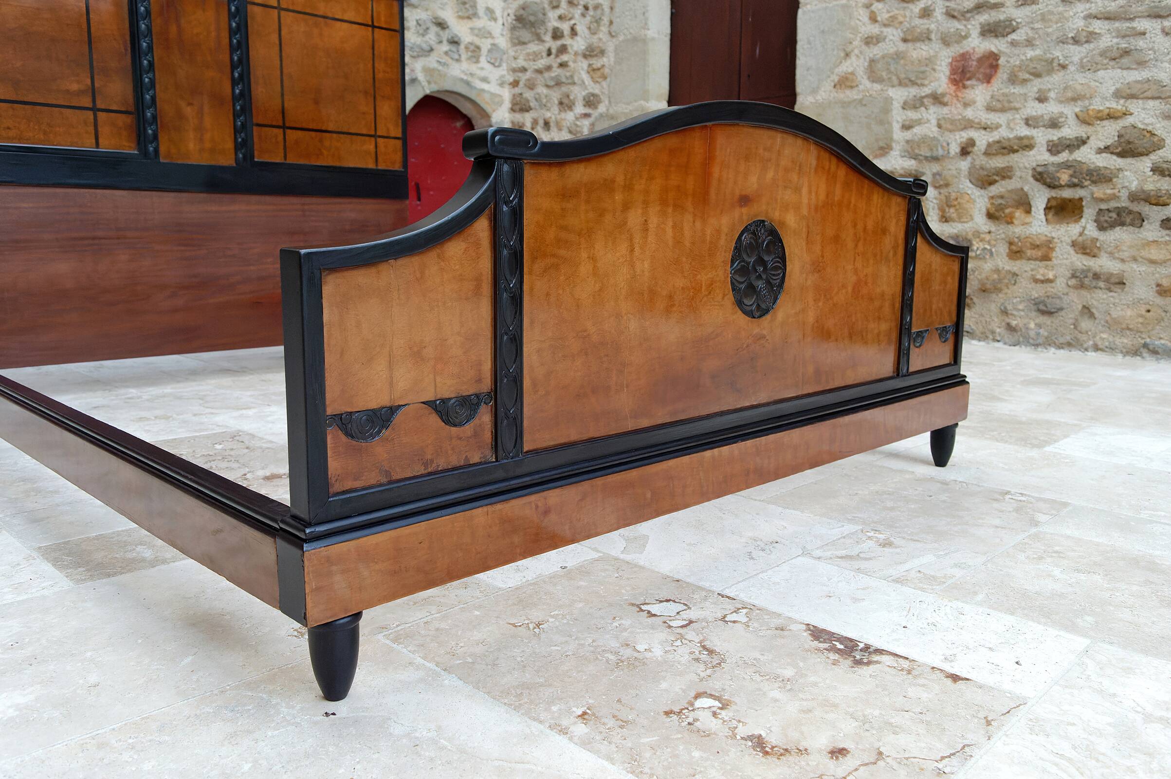 Lit double Art Déco, France, Circa 1920