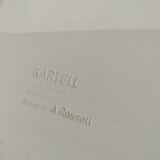 Vintage white bar cart by Alberto Rosselli for Kartell, 1970s Italy