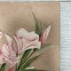Signed watercolor with oleander flowers