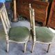 Pair of Louis XVI style chairs from the 18th century with lyre back.