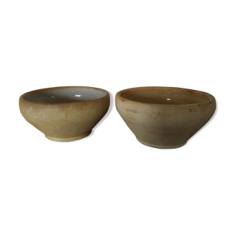 Lot of 2 bowl sandstone